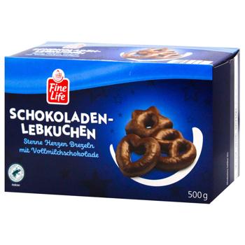 Fine Life Gingerbreads Glazed with Milk Chocolate 500g - buy, prices for METRO - photo 1