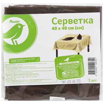 Салфетка столовая Ашан микрофибра 40x40см - купить, цены на Auchan - фото 1