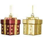 Підвіска ялинкова Decoris Gift Box 5х5х6,8см в асортименті