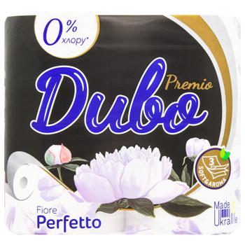 Dyvo Premio Fiore Perfetto 3-ply Toilet Paper 4pcs   - buy, prices for Za Raz - photo 1