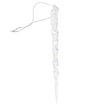 Icicle Christmas Tree Pendant 12,5*1,5cm Silver Sequins - buy, prices for Tavria V - photo 1