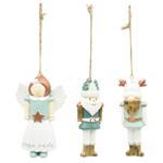 Actuel Santa/Angel/Nutcracker Pendant 10.5cm in assortment