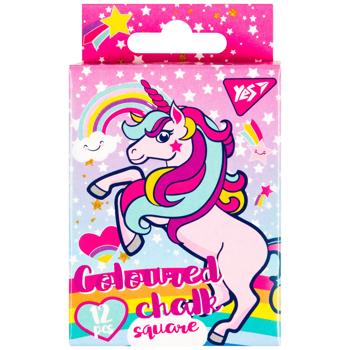 Yes Unicorn Square Colored Chalk 12pcs - buy, prices for Auchan - photo 1