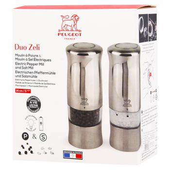 Peugeot Zeli Salt and Pepper Electric Mill Set 14cm