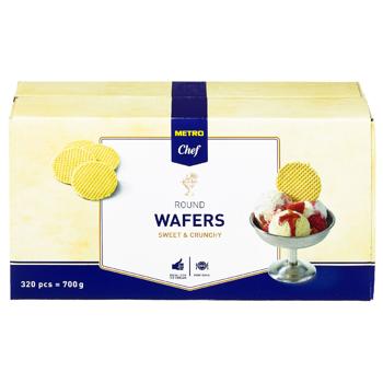 Вафлі Metro Chef Sweet & Crunchy круглі 320шт 700г