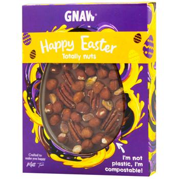 Яйце шоколадне Gnaw з молочного шоколаду з горіхами 135г - купити, ціни на WINETIME - фото 1