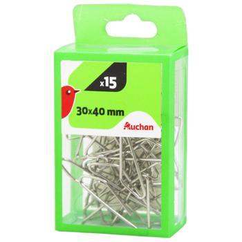 Auchan Paper Clips 30x40mm 15pcs
