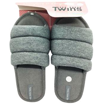Twins 14152 HS-VL Women's Knitted Gray Slippers s.36/37