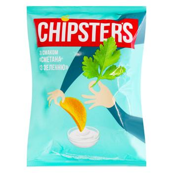 Чипсы картофельные Chipster's сметана с зеленью 60г