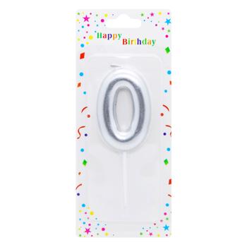 Number 0 Metallic Cake Candle - buy, prices for Tavria V - photo 1