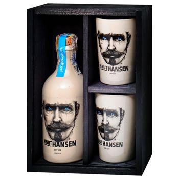 Knut Hansen Dry Gin 0.5l 42% with 2 Glass