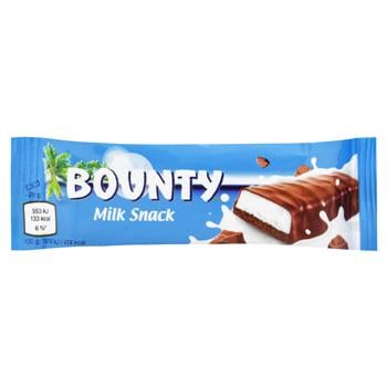 Тістечко бісквітне Bounty з молочною начинкою 28г