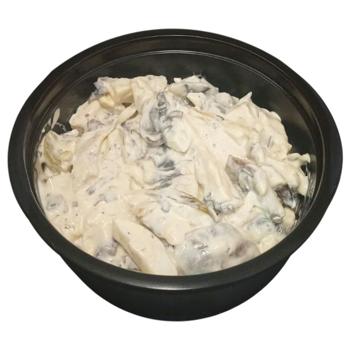 Салат с курицей и шампиньонами 250г - купить, цены на Чудо Маркет - фото 1