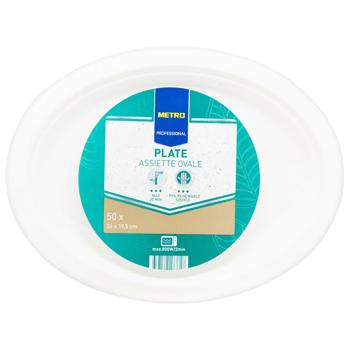 Тарілка Metro Professional овальна 26х19см 50шт - купити, ціни на METRO - фото 2