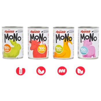Корм вологий Comfy Appetit Mono з качкою для собак всіх порід 400г - купити, ціни на MasterZoo - фото 5