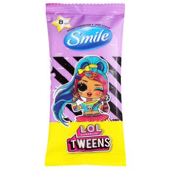 Серветки вологі Smile Ліцензійні герої MGA 8шт