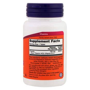 Now Foods Thiamin Vitamin B1 100mg 100 capsules - buy, prices for Biotus - photo 2