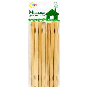 Мешалка ТСМ для напитков фигурная деревянная 50шт - купить, цены на За Раз - фото 1