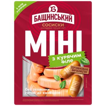 Сосиски Бащинський Міні з курячим філе без оболонки перший сорт 350г - купити, ціни на ЕКО Маркет - фото 1