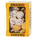 Печиво Dolyna Галіція здобне збивне з желе зі смаком вишні в білій кондитерській глазурі 500г