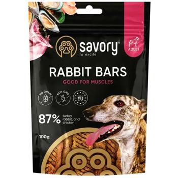 Ласощі для собак Savory Rabbit Bars з кроликом 100г