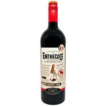 Вино Gourmet Pere & Fils Entrecote Merlot Cabernet Syrah красное полусухое 14,5% 0,75л
