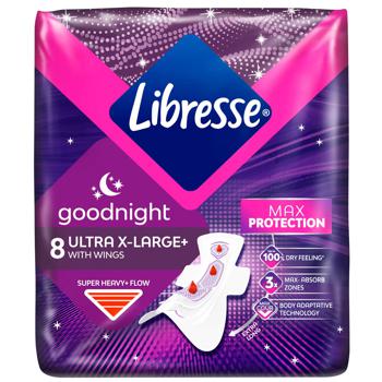 Прокладки гігієнічні Libresse Ultra Night Extra 8шт - купити, ціни на Auchan - фото 2