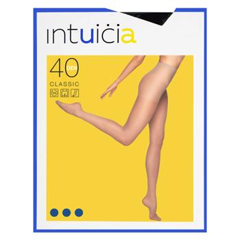 Колготки Intuicia Classic женские черные 40ден 4р - купить, цены на Идеал - фото 1