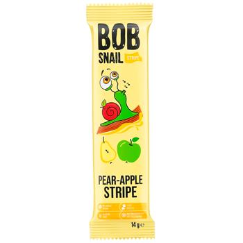 Цукерки Bob Snail грушево-яблучний страйп 14г