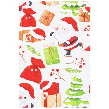 Provans Santa on White Waffle Towel 30*50cm