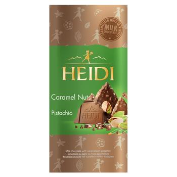 Heidi Milk Chocolate with Caramelized Pistachio Pieces and Pistachio Paste 80g - buy, prices for NOVUS - photo 1