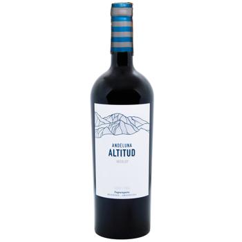 Вино Andeluna Altitud Merlot червоне сухе 15,7% 0,75л