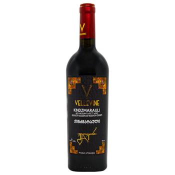 Vellevine Kindzmarauli Red Semi-Sweet Wine 11-13% 0.75l - buy, prices for MegaMarket - photo 1