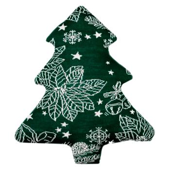 Provence Christmas Tree Green with Pattern Decorative Pillow 50cm