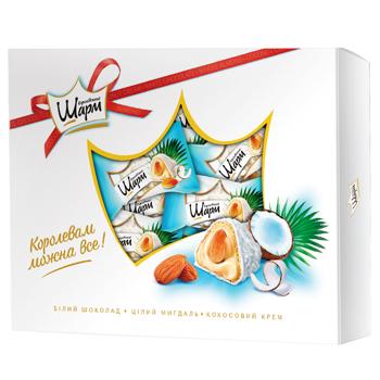 Цукерки АВК Королівський Шарм з цілим мигдалем та кокосовим кремом 185г - купити, ціни на Таврія В - фото 1