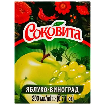 Напиток сокосодержащий Соковита виноград-яблоко 200мл - купить, цены на - фото 2