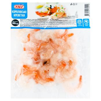 Vici Royal Peeled Shrimps with Tail 41/50 Boiled and Frozen 300g - buy, prices for Supermarket "Kharkiv" - photo 1