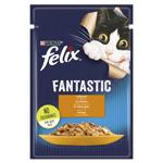 Корм вологий Felix Fantastic з куркою для котів 85г