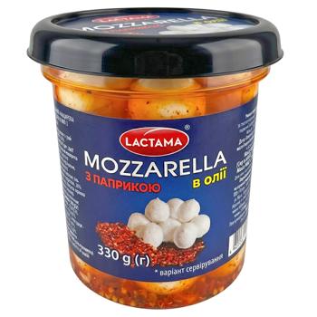 Lactama Mozzarella Balls with Paprika in Oil 200g - buy, prices for COSMOS - photo 1