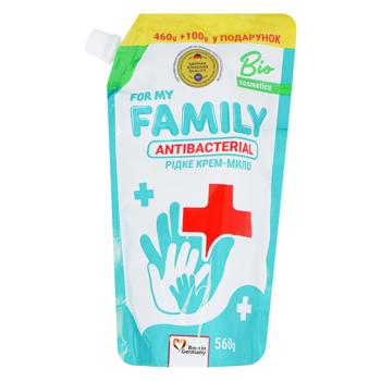 For My Family Antibacterial Liquid Cream-Soap 560g - buy, prices for Auchan - photo 1