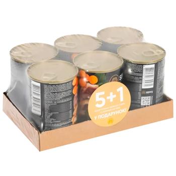 Корм вологий Savory з качкою для собак всіх порід 5+1шт х 400г