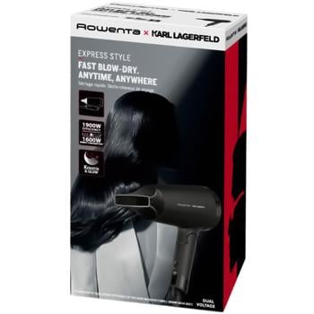 Rowenta Express Style Karl Lagerfeld CV184LF0 Travel Hair Dryer - buy, prices for Auchan - photo 1