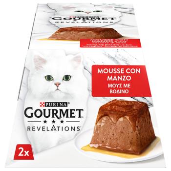 Корм вологий Gourmet Revelations Мус з яловичиною та підливкою для дорослих котів 57г х 2шт - купити, ціни на MasterZoo - фото 4