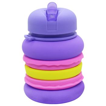 Бутылка для воды силикон 600мл YD-17-16798 - купить, цены на КОСМОС - фото 3