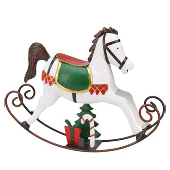 Фігурка декоративна Koopman Кінь-гойдалка 32x7x34см - купити, ціни на - фото 2