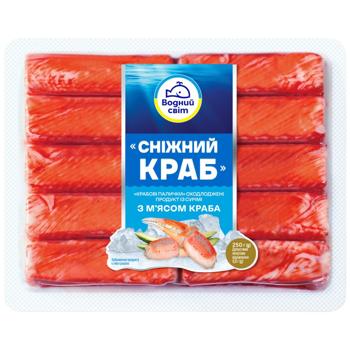 Крабовые палочки Водний Світ Снежный краб охлажденные 250г - купить, цены на КОСМОС - фото 1