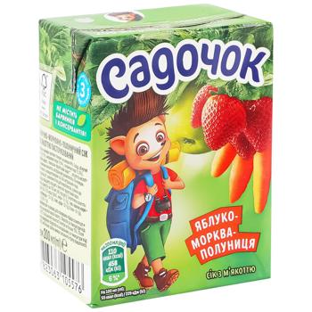Сок Садочок Яблочно-клубничный 200мл - купить, цены на КОСМОС - фото 3