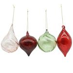 Actuel Transparent Glass Christmas Decoration 8-12cm in Assortment