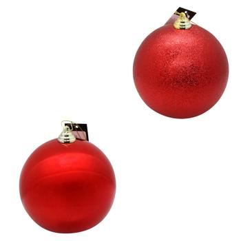 Куля ялинкова Koopman 14см червоний в асортименті - купити, ціни на NOVUS - фото 1