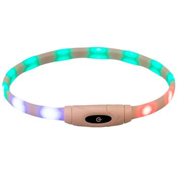 Trixie Flash Light Ring USB нашийник для собак XS–XL 65 см х 16 мм - різнокольоровий - купить, цены на MasterZoo - фото 3